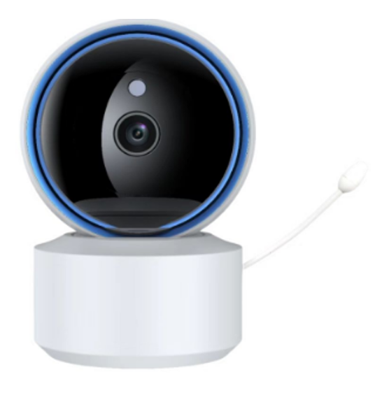 Tuya 1080P Baby Monitor, Night Vision, Two-Way Audio, Cry/Temp Alert, Motion Detection, Mobile App, TF Record, Home Nursery, White